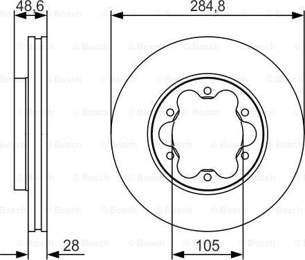 BOSCH 0 986 479 R27 - Тормозной диск autosila-amz.com