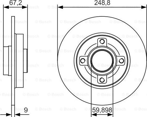 BOSCH 0 986 479 S42 - Тормозной диск autosila-amz.com