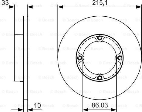 BOSCH 0 986 479 S69 - Тормозной диск autosila-amz.com