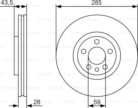 BOSCH 0 986 479 S62 - Тормозной диск autosila-amz.com