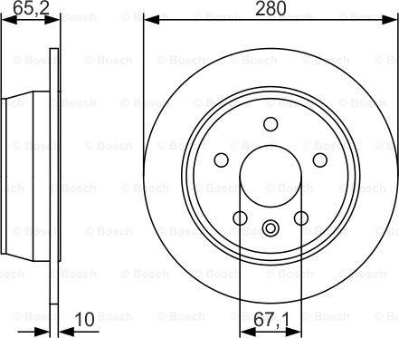 BOSCH 0 986 479 S02 - Тормозной диск autosila-amz.com