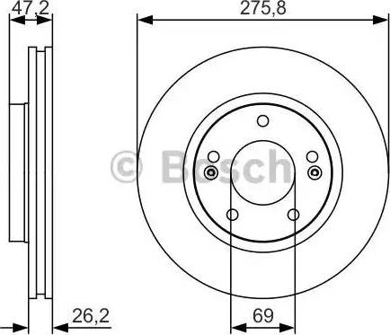 BOSCH 0 986 479 S81 - Тормозной диск autosila-amz.com