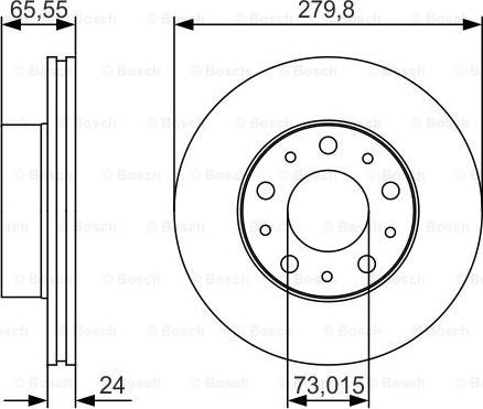 BOSCH 0 986 479 S70 - Тормозной диск autosila-amz.com