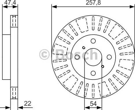 BOSCH 0 986 479 T98 - Тормозной диск autosila-amz.com