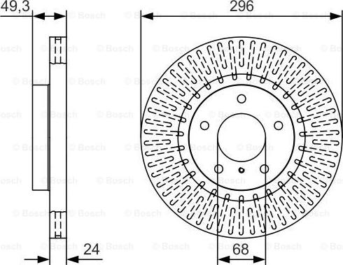 BOSCH 0 986 479 T44 - Тормозной диск autosila-amz.com