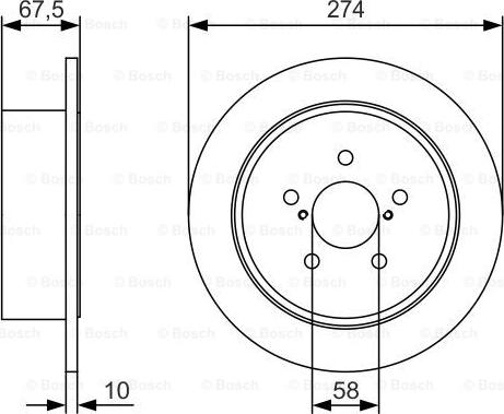 BOSCH 0 986 479 T51 - Тормозной диск autosila-amz.com