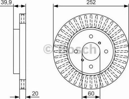 BOSCH 0 986 479 T19 - Тормозной диск autosila-amz.com