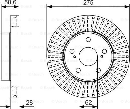 BOSCH 0 986 479 T18 - Тормозной диск autosila-amz.com