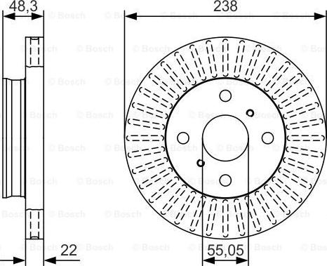 BOSCH 0 986 479 T82 - Тормозной диск autosila-amz.com