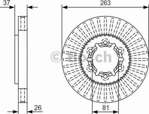 BOSCH 0 986 479 T24 - Тормозной диск autosila-amz.com