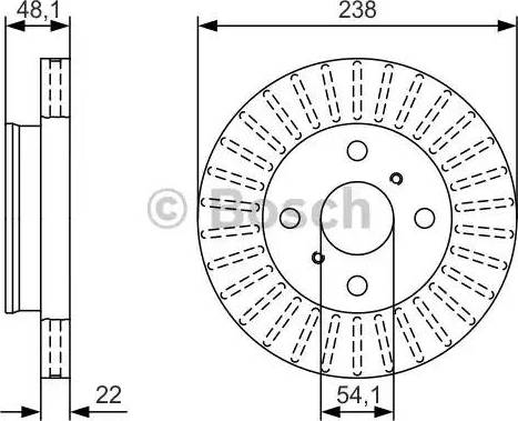 BOSCH 0 986 479 T71 - Тормозной диск autosila-amz.com