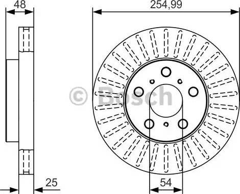 BOSCH 0 986 479 T77 - Тормозной диск autosila-amz.com