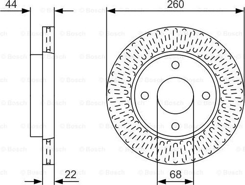 BOSCH 0 986 479 U54 - Тормозной диск autosila-amz.com