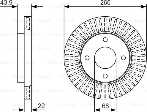 BOSCH 0 986 479 U61 - Тормозной диск autosila-amz.com