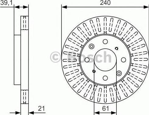 BOSCH 0 986 479 U15 - Тормозной диск autosila-amz.com