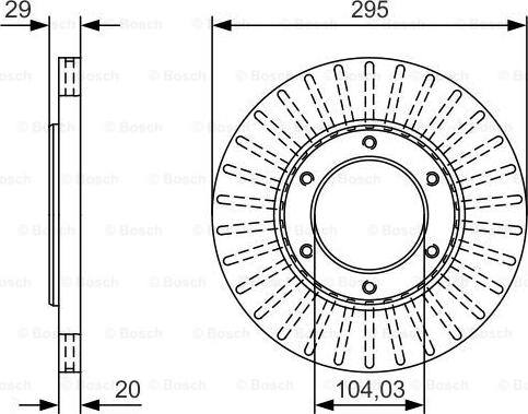 BOSCH 0 986 479 U33 - Тормозной диск autosila-amz.com