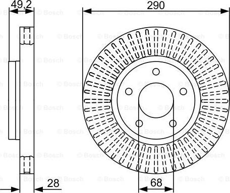 BOSCH 0 986 479 V48 - Тормозной диск autosila-amz.com