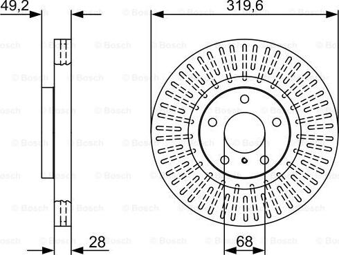 BOSCH 0 986 479 V60 - Тормозной диск autosila-amz.com