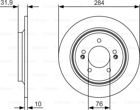 BOSCH 0 986 479 V09 - Тормозной диск autosila-amz.com