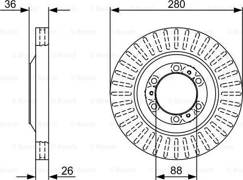 BOSCH 0 986 479 V88 - Тормозной диск autosila-amz.com