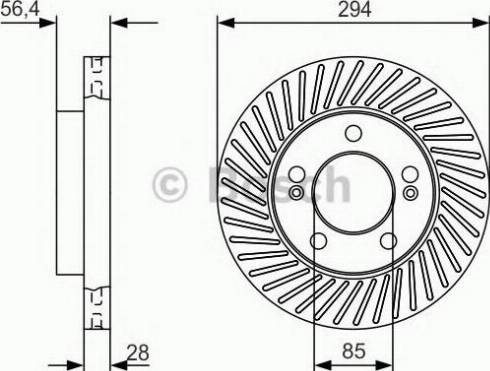 BOSCH 0 986 479 V28 - Тормозной диск autosila-amz.com