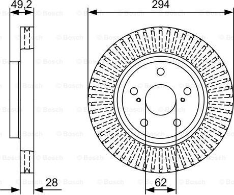 BOSCH 0 986 479 W40 - Тормозной диск autosila-amz.com