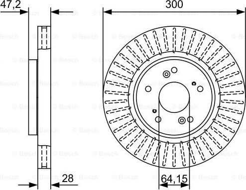 BOSCH 0 986 479 W48 - Тормозной диск autosila-amz.com