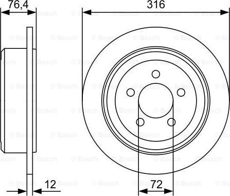 BOSCH 0 986 479 W22 - Тормозной диск autosila-amz.com