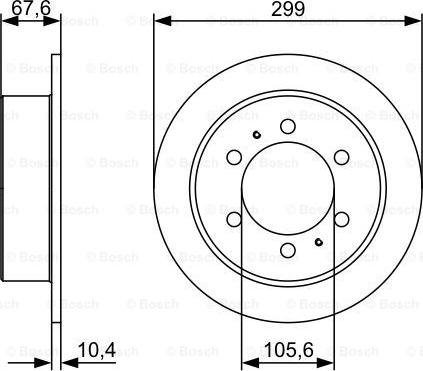 BOSCH 0 986 478 999 - Диск торм передн autosila-amz.com