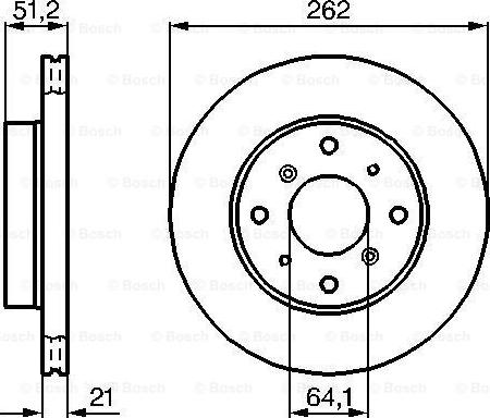 BOSCH 0 986 478 447 - Тормозной диск autosila-amz.com