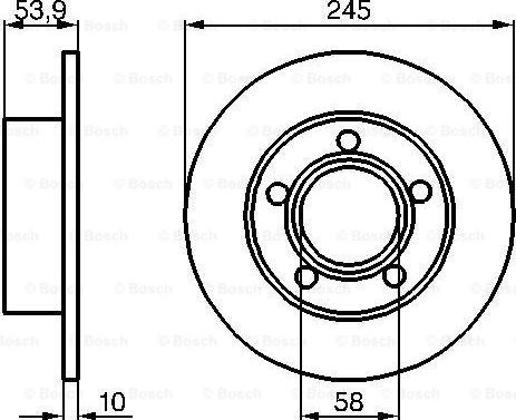 BOSCH 0 986 478 461 - Тормозной диск autosila-amz.com