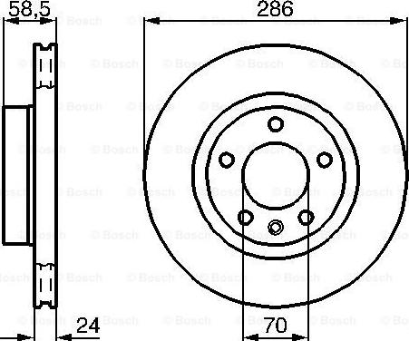 BOSCH 0 986 478 594 - Тормозной диск autosila-amz.com