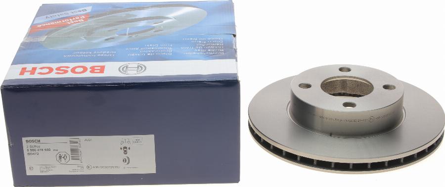 BOSCH 0 986 478 550 - Тормозной диск autosila-amz.com
