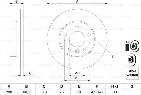 BOSCH 0 986 478 561 - Тормозной диск autosila-amz.com