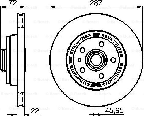 BOSCH 0 986 478 509 - Тормозной диск autosila-amz.com