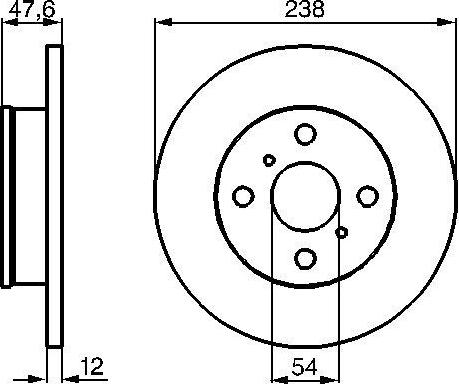 BOSCH 0986478506 - Тормозной диск autosila-amz.com