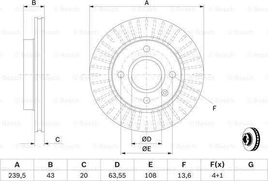 BOSCH 0 986 478 502 - 0 986 478 502 диск тормозной передний!\ Ford Escort 1.6 16V/1.8TD 98-00/Fiesta 1.3i/1.4i/1.8D 95-02 autosila-amz.com