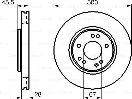 BOSCH 0 986 478 526 - Тормозной диск autosila-amz.com