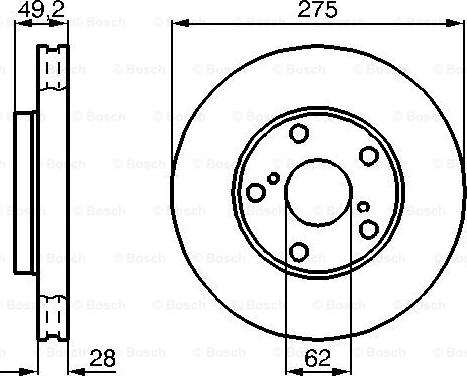 BOSCH 0 986 478 632 - Тормозной диск autosila-amz.com