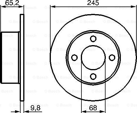 BOSCH 0 986 478 073 - Тормозной диск autosila-amz.com