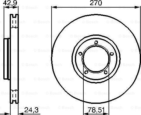 BOSCH 0 986 478 166 - Тормозной диск autosila-amz.com