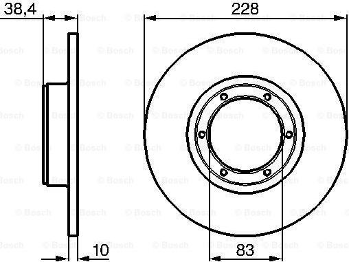 BOSCH 0 986 478 103 - 0 986 478 103 диск тормозной передний!\ Mitsubishi L200 2.0/2.5D 87-96 autosila-amz.com