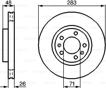 BOSCH 0 986 478 125 - Тормозной диск autosila-amz.com