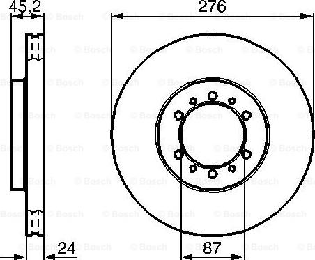 BOSCH 0 986 478 844 - Диск торм передн autosila-amz.com