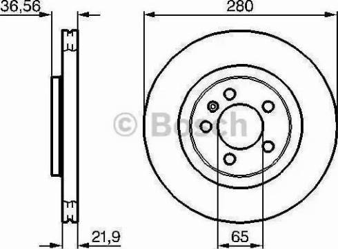 BOSCH 986478852 - Тормозной диск autosila-amz.com