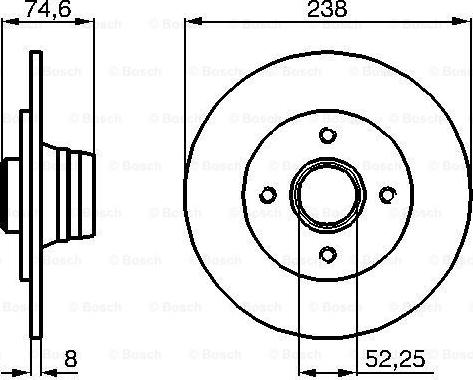 BOSCH 0 986 478 866 - Тормозной диск autosila-amz.com