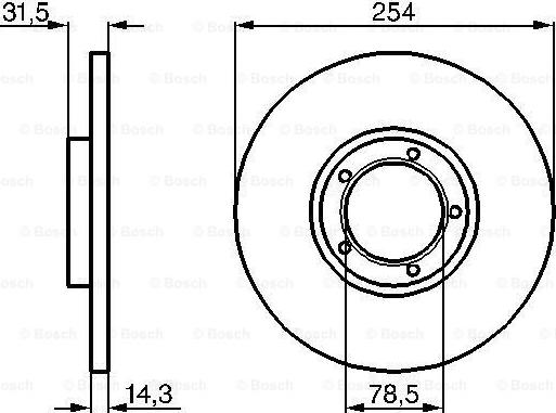 BOSCH 0 986 478 345 - Тормозной диск autosila-amz.com