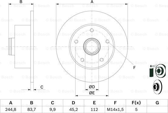 BOSCH 0 986 479 B48 - Тормозной диск autosila-amz.com