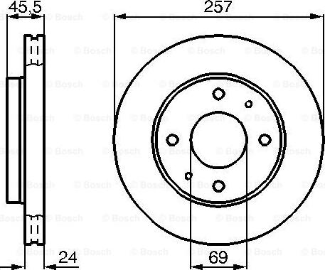 BOSCH 0 986 478 774 - Тормозной диск autosila-amz.com