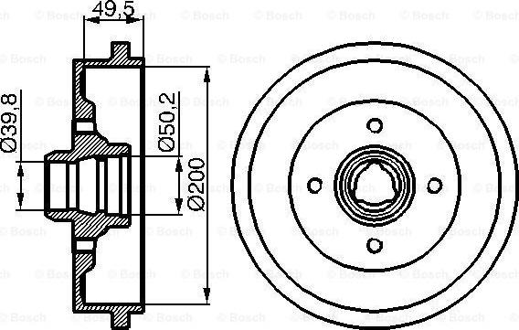 BOSCH 0 986 477 041 - Тормозной барабан autosila-amz.com